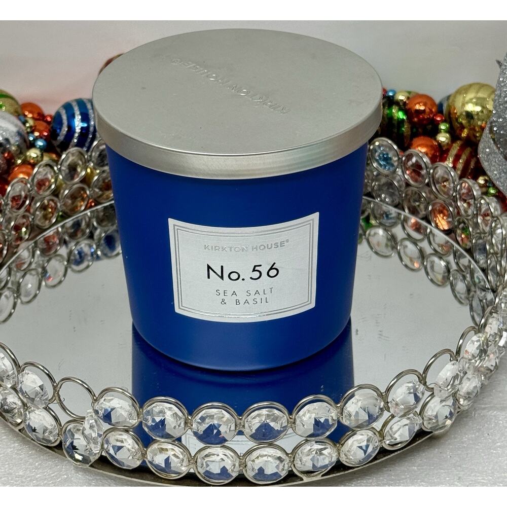 Huntington Home No. 57 Candle - Sea salt & Basil-dark Blue - 11.6 Oz